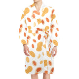 peanuts pattern Men's Long Sleeve Belted Night Robe