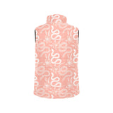 Snake lilies flower pattern Women's Padded Vest