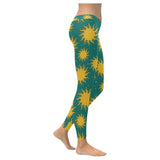 Sun green background Women's Legging Fulfilled In US