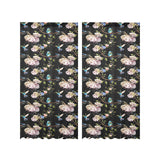 Hummingbird Pattern Print Design 03 Gauze Curtain