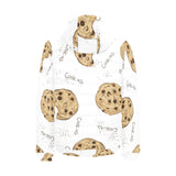 Sketch style cookie pattern Men's Padded Hooded Jacket