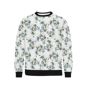 Peacock feather pattern Men's Crew Neck Sweatshirt