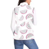 dragon fruit pattern Women's Padded Vest
