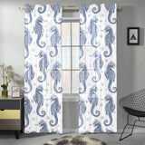 Seahorse pattern background Gauze Curtain