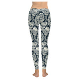 Sugar skull black white pattern Women's Legging Fulfilled In US