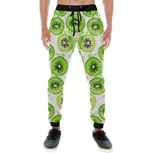 Watercolor kiwi pattern Unisex Casual Sweatpants