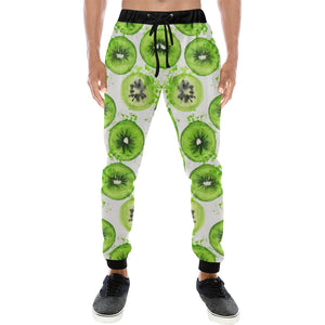 Watercolor kiwi pattern Unisex Casual Sweatpants