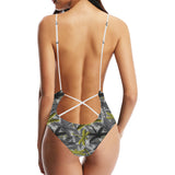 Hand drawn dragonfly pattern Women's One-Piece Swimsuit