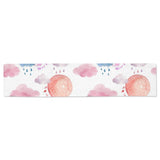 Watercolor air balloon cloud pattern Table Runner