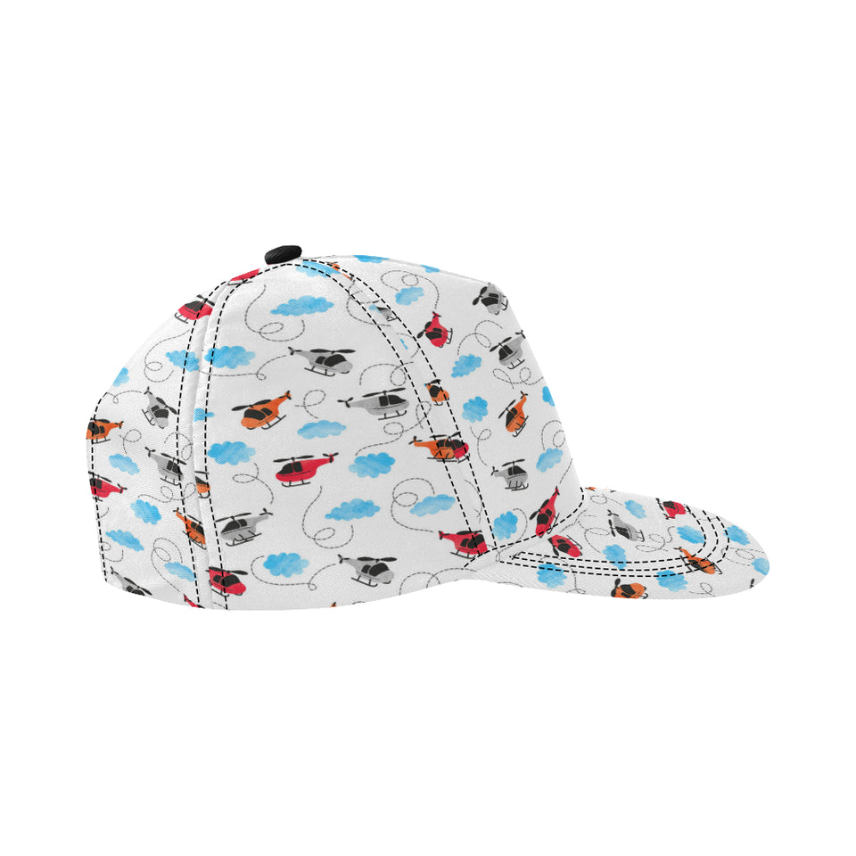 Watercolor helicopter cloud pattern All Over Print Snapback Cap