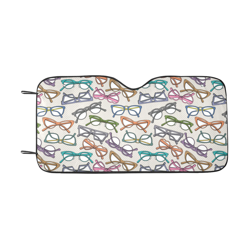 Sun Glasses Pattern Print Design 01 Car Sun Shade