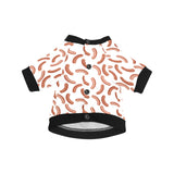 Sausage Pattern Print Design 04 All Over Print Pet Dog Round Neck Fuzzy Shirt