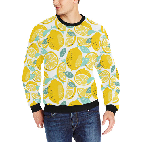 lemon design pattern Men's Crew Neck Sweatshirt