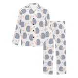 Hedgehog Pattern Print Design 04 Men's Long Pajama Set