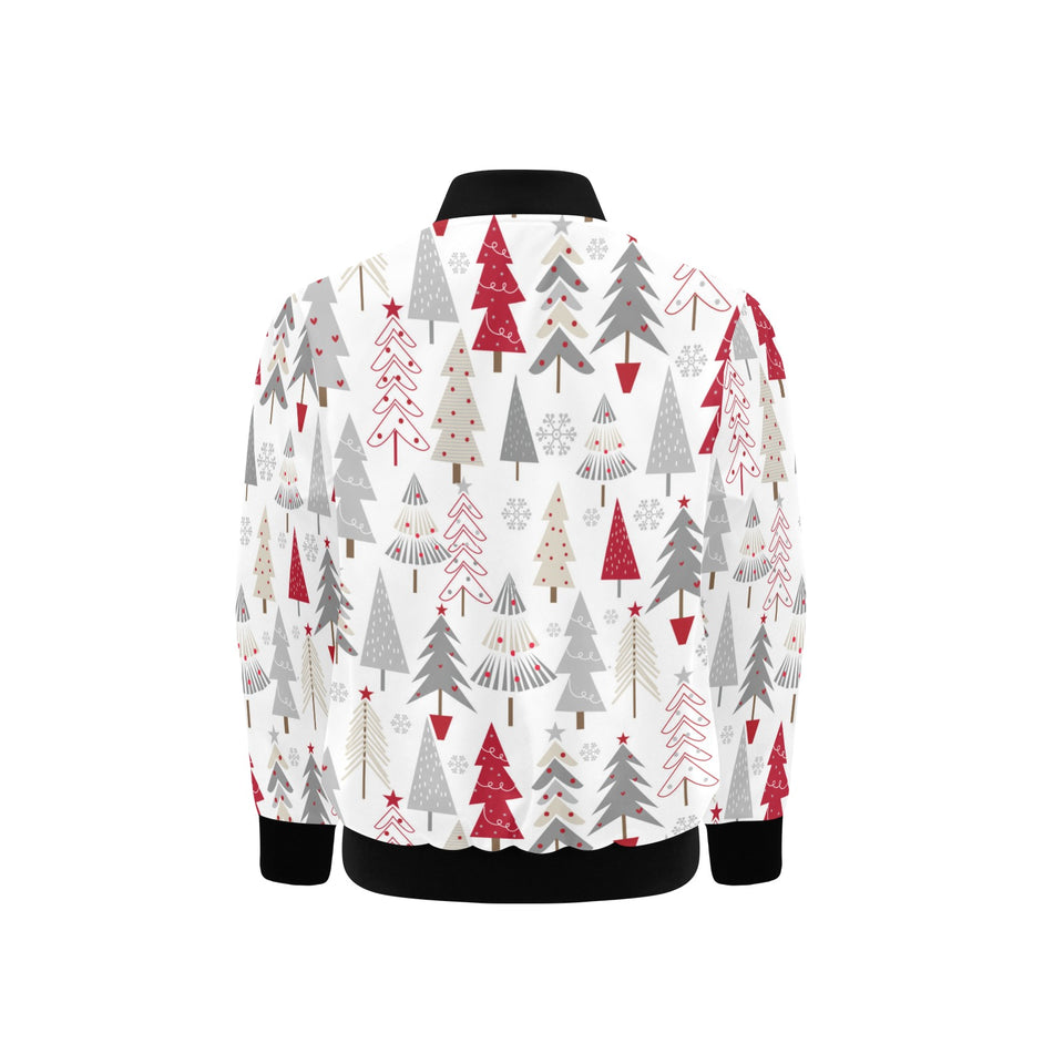 Cute Christmas tree pattern Kids' Boys' Girls' Bomber Jacket