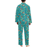 Hedgehog Pattern Print Design 01 Men's Long Pajama Set