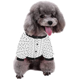 arabic gray pattern All Over Print Pet Dog Round Neck Fuzzy Shirt