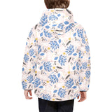 Cute peacock pattern Kids' Boys' Girls' Padded Hooded Jacket