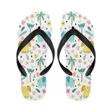 Cute elephants palm tree flower butterfly pattern Unisex Flip Flops
