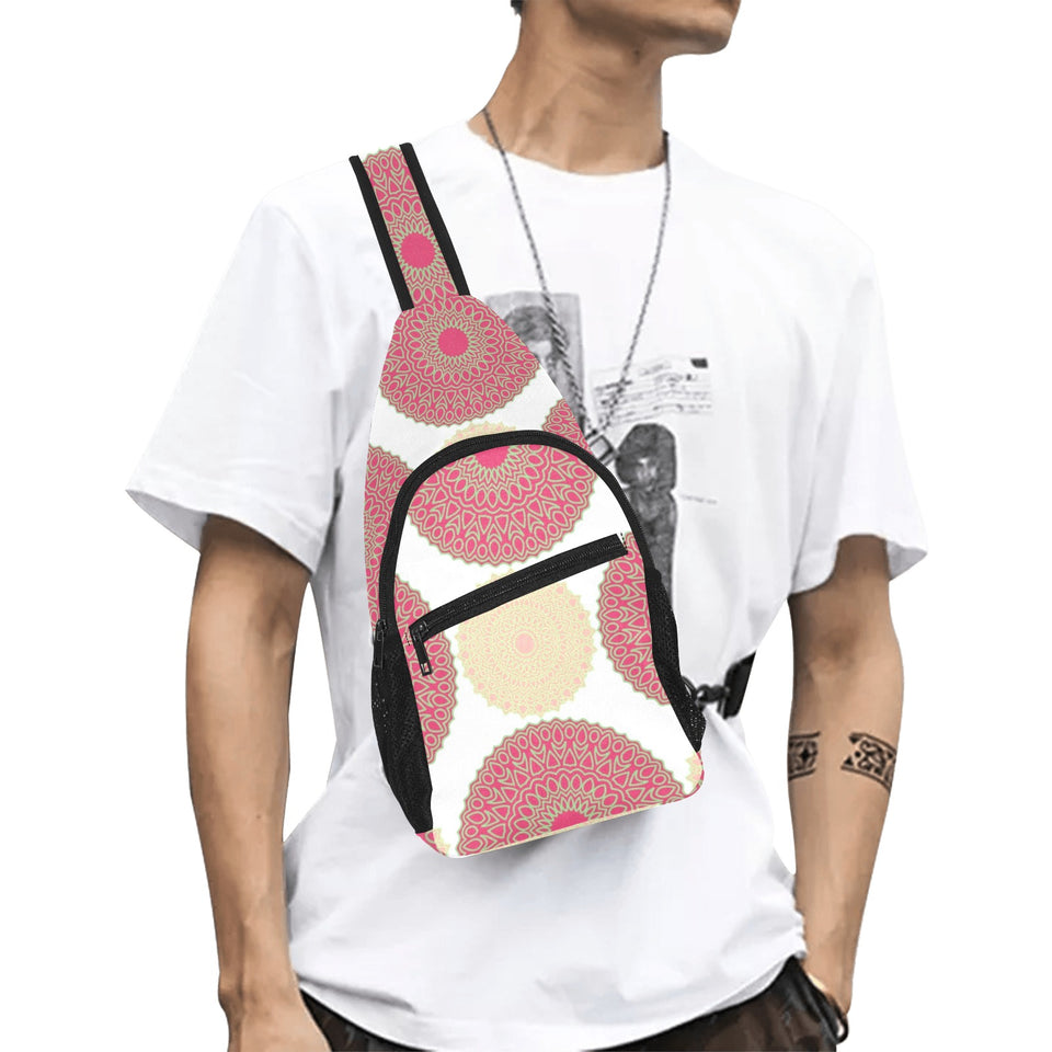 Circle indian pattern All Over Print Chest Bag