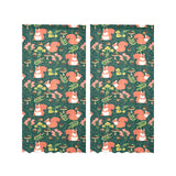 Squirrel Pattern Print Design 03 Gauze Curtain