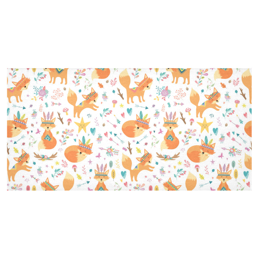 cute tribal fox pattern Tablecloth