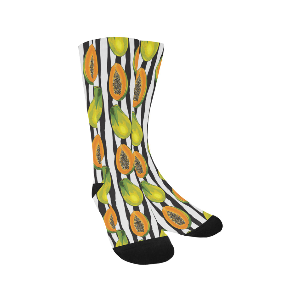 papaya design pattern Crew Socks