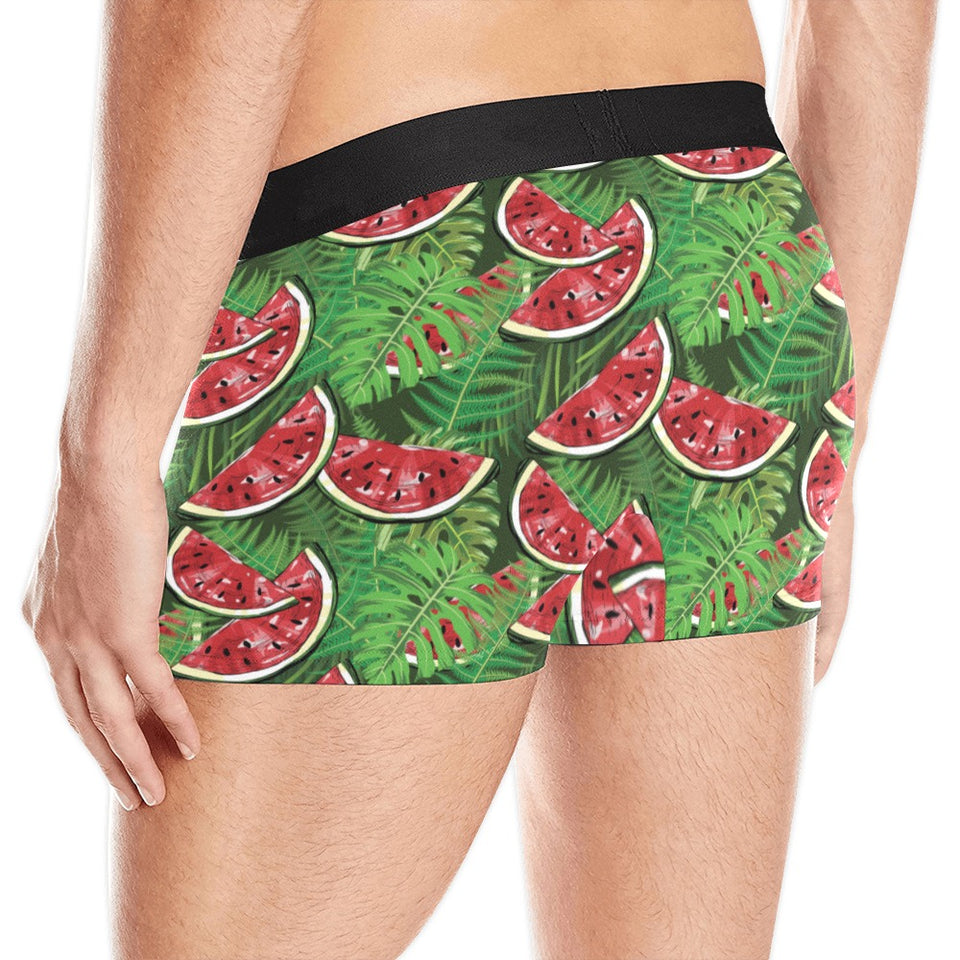 Watermelons tropical palm leaves pattern backgroun Men's All Over Print Boxer Briefs Men's Underwear