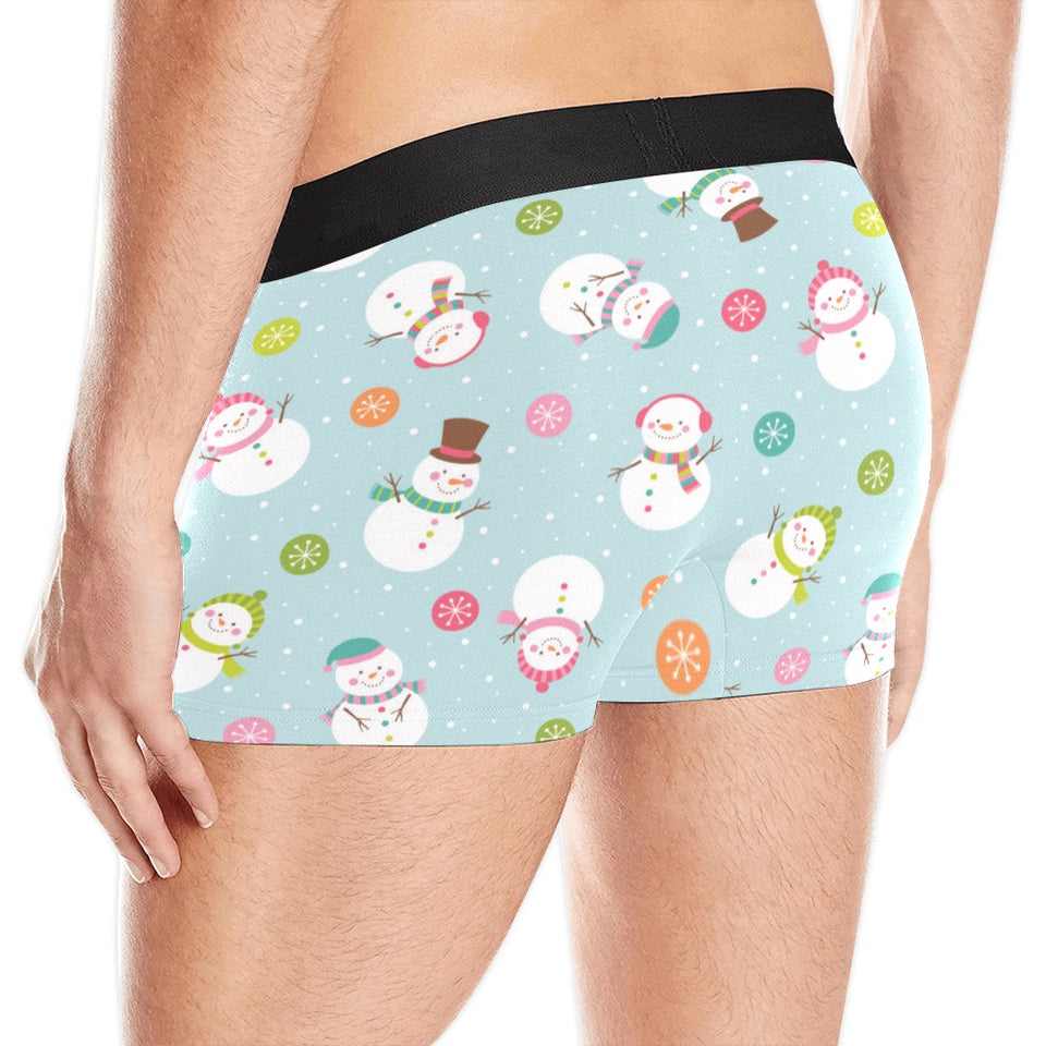 Cute snowman snowflake pattern Men's All Over Print Boxer Briefs Men's Underwear