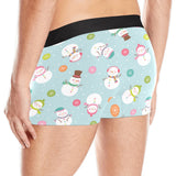 Cute snowman snowflake pattern Men's All Over Print Boxer Briefs Men's Underwear