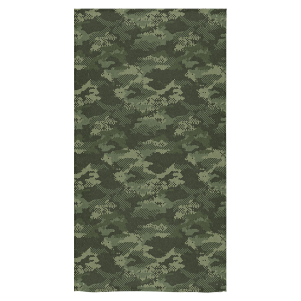 Digital Green camouflage pattern Bath Towel