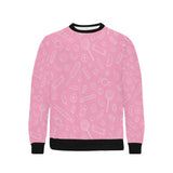 Sweet candy pink background Men's Crew Neck Sweatshirt