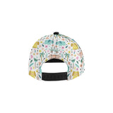 Cute elephants palm tree flower butterfly pattern All Over Print Snapback Cap