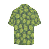 Hop pattern Hop cone background Men's All Over Print Hawaiian Shirt