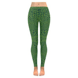 Crocodile Skin Printed Women's Legging Fulfilled In US