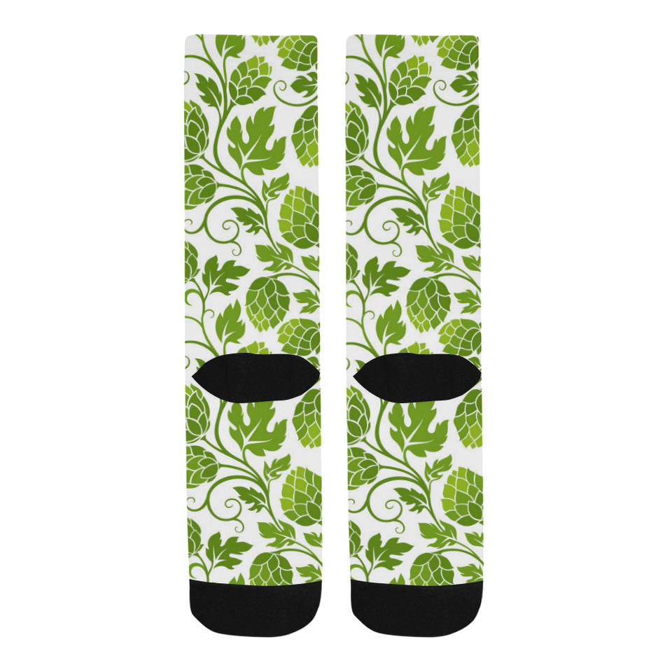 Hop design pattern Crew Socks