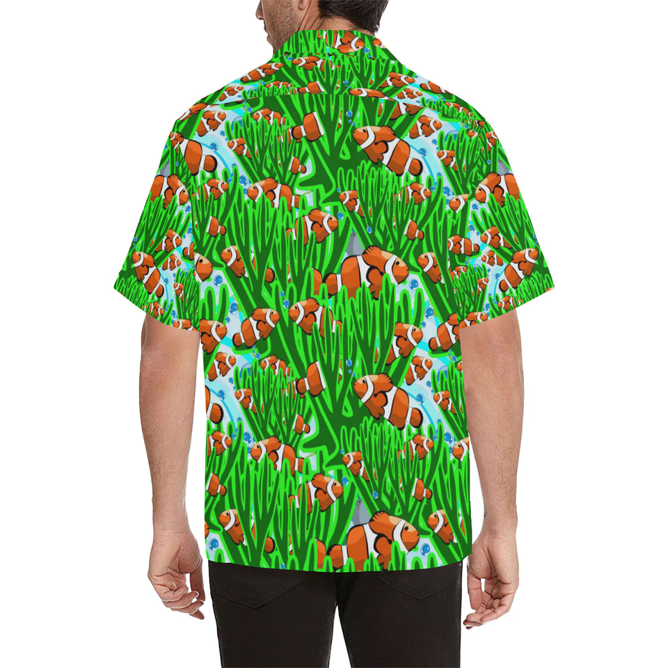 Clown Fish Pattern Print Design 01 Men's All Over Print Hawaiian Shirt (Model T58)