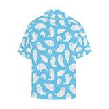 Cute white sea lion seals pattern Men's All Over Print Hawaiian Shirt