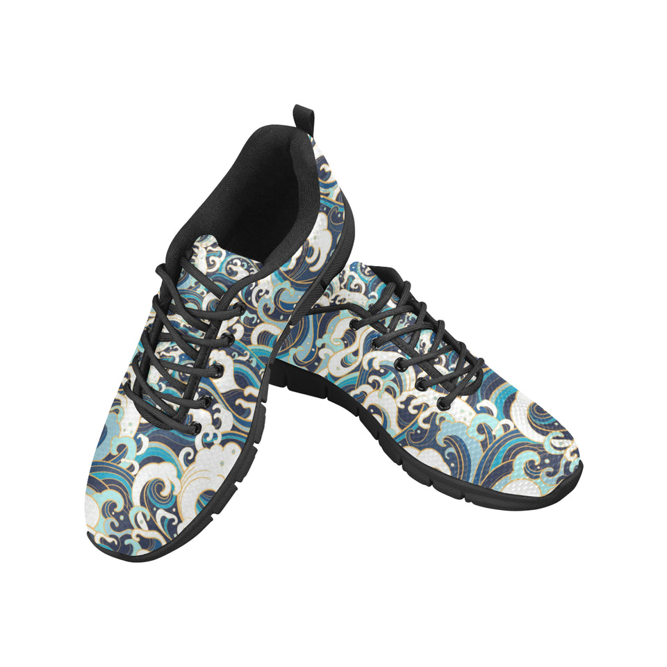 Japanese wave pattern Women's Sneaker Shoes