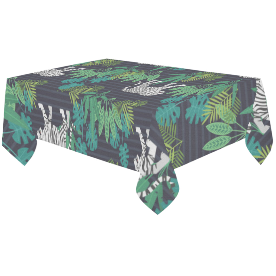 white bengal tigers tropical plant Tablecloth