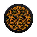Bengal tigers skin print pattern background Elegant Black Wall Clock