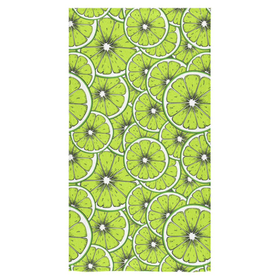 Slices of Lime design pattern Bath Towel