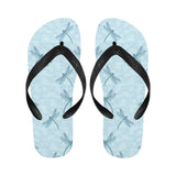 Dragonfly pattern blue background Unisex Flip Flops