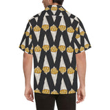 French fries dark background Men's All Over Print Hawaiian Shirt