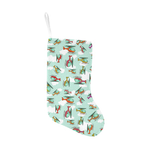 Helicopter design pattern Christmas Stocking