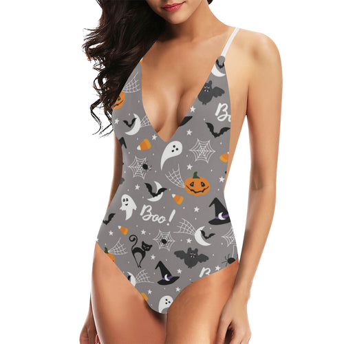 Halloween design pattern Women's One-Piece Swimsuit