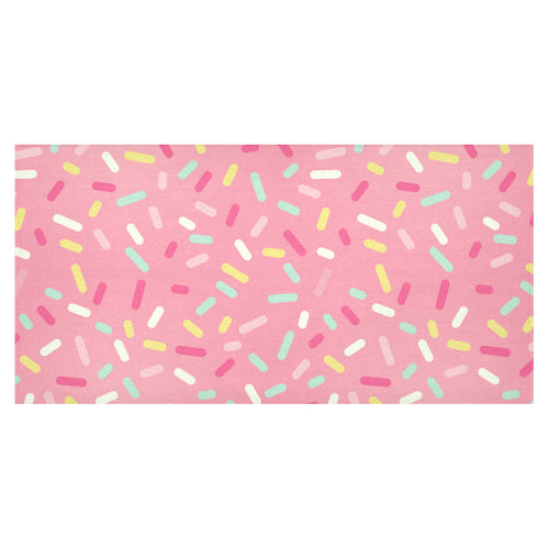 Pink donut glaze candy pattern Tablecloth