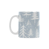 Christmas tree winter forest pattern Classical White Mug (Fulfilled In US)