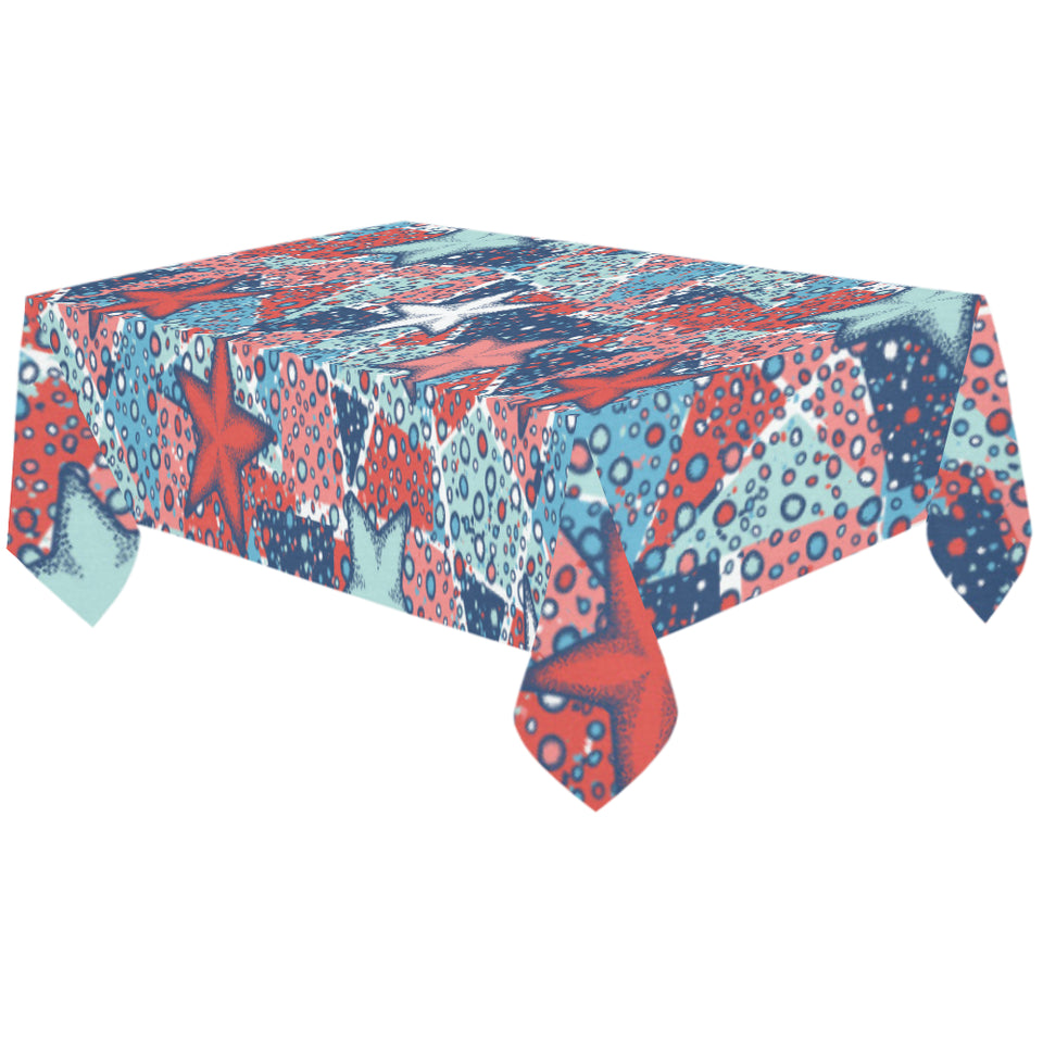 Hand drawn colorful starfish Tablecloth