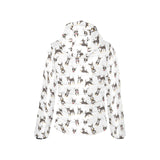 Chihuahua dog pattern Women's Padded Hooded Jacket